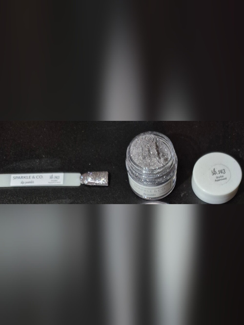 Sparkle & Co. Sb.143 "Stylist Approved" Silver Glitter Dip Powder - Mini Size